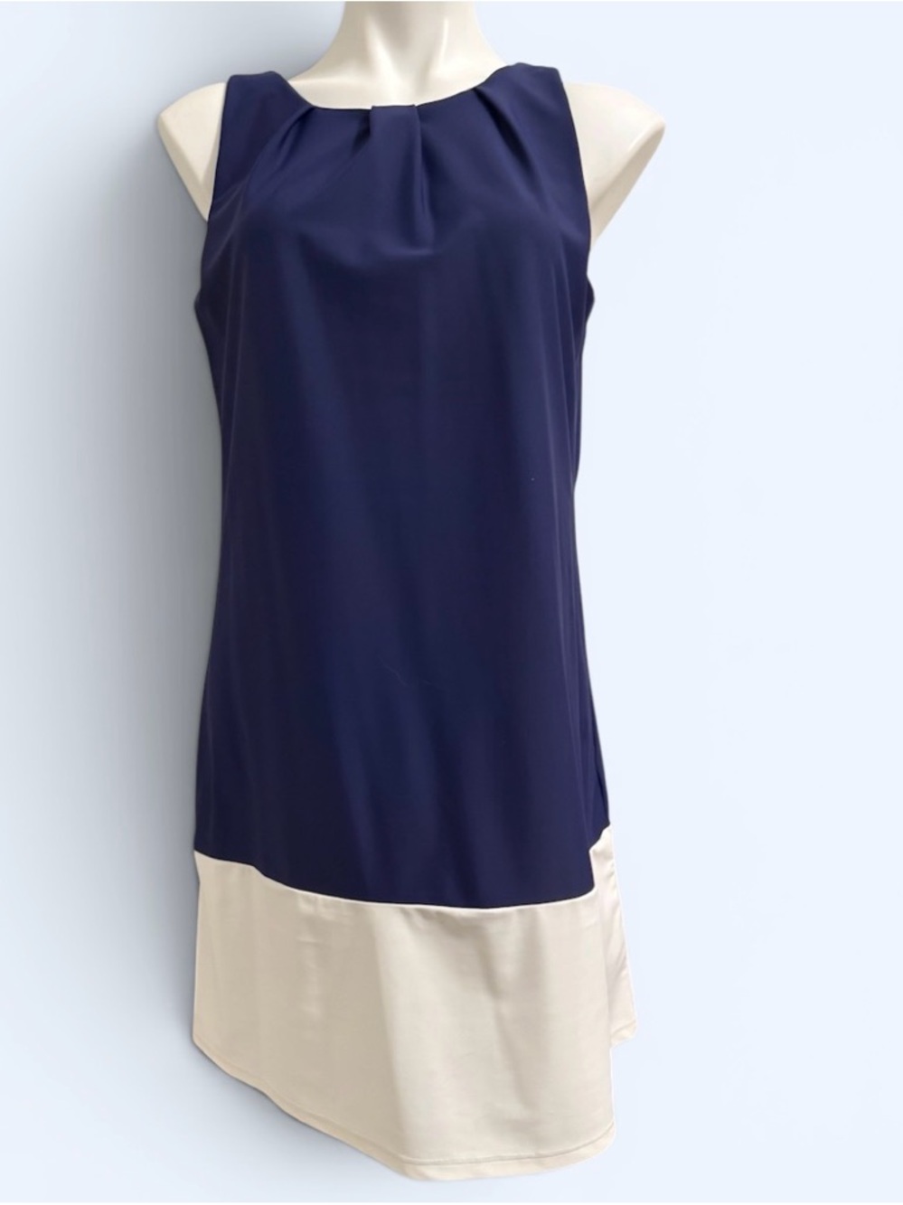 EUC Jude Connally “Pamela” Colorblock Dress Med. Navy/White